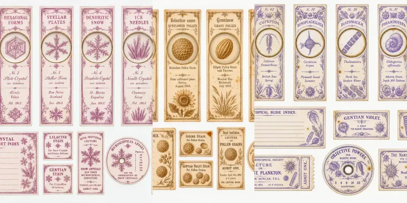 Microscope Slide Label Ephemera
