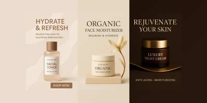 Engaging Skincare Ads generated by undefined