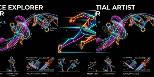 Dynamic Animated Neon Stick Characters generated by gemini-image