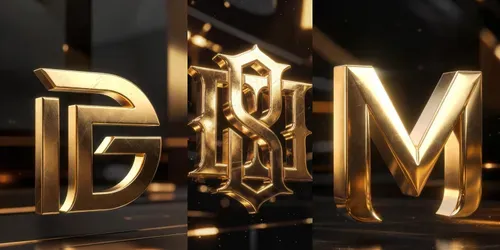 Luxury Gold Logo Generator 8K generated by grok-image