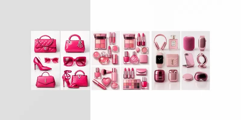 Pink Luxury Grid Aesthetics generated by undefined