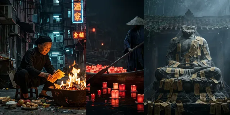 Chinese Folk Horror Cinematic Stills generated by undefined