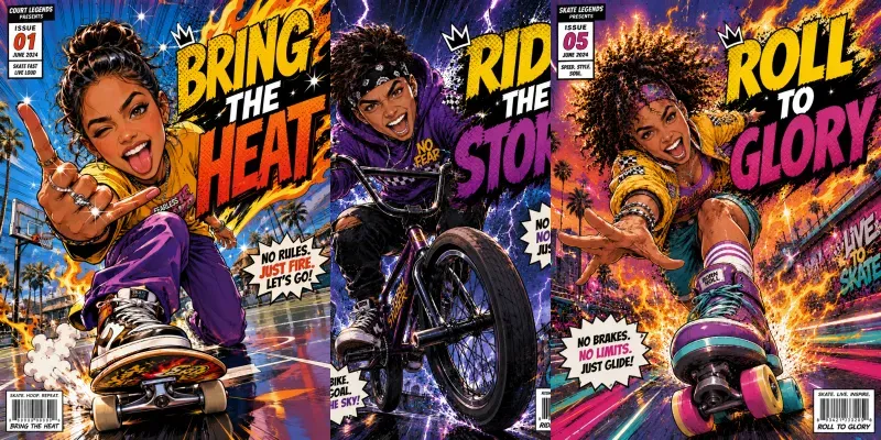 Bring The Heat Comic Characters generated by undefined