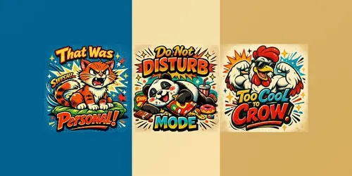Retro Funny Animal Tshirt Designs Packs generated by chatgpt-image