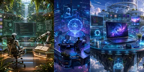Future Tech Workspaces generated by chatgpt-image