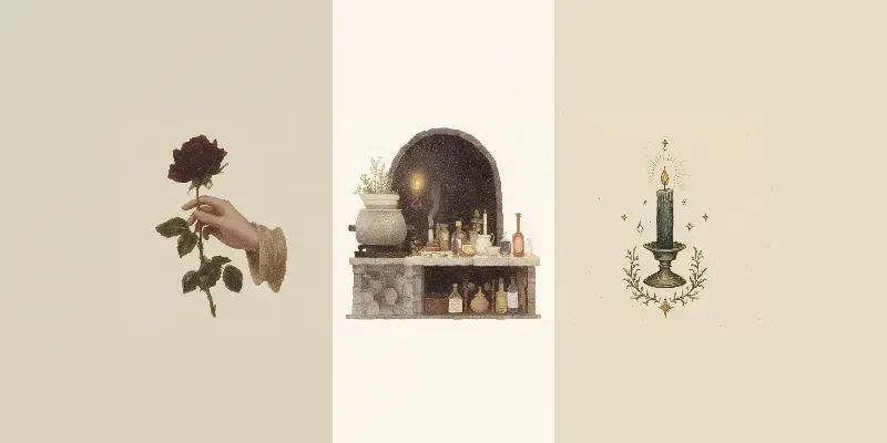 Medieval Mystical Gouache Illustrations generated by undefined
