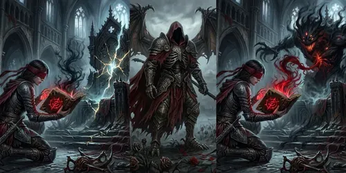Dark Fantasy Grimdark Concept Art generated by gemini-image