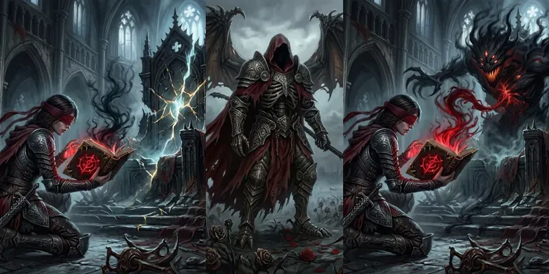 Dark Fantasy Grimdark Concept Art generated by undefined