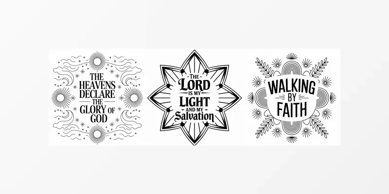 Divine Verse Ornament Coloring Pages generated by undefined