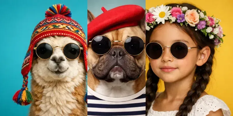 Funky Sunglass Portraits generated by undefined