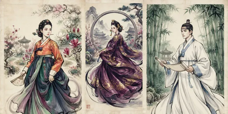 Korean Hanbok Fine Art