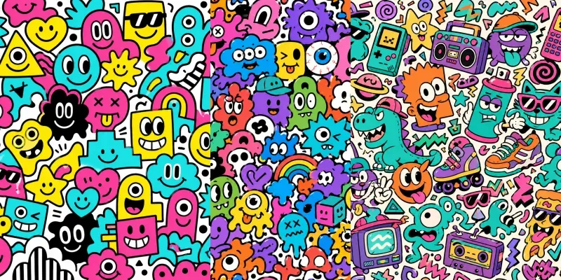 Pop Art Doodle Patterns generated by undefined