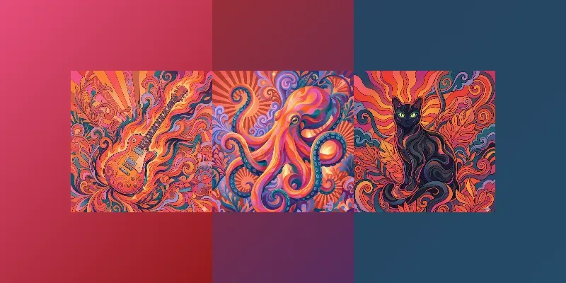Colorful Expressionist Graphic Posters generated by undefined