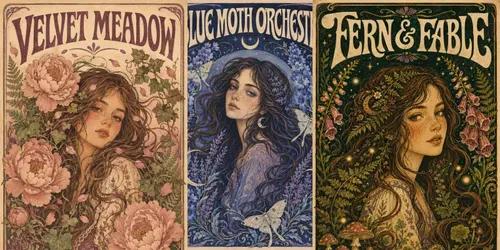 Whimsical Floral Girl Concert Posters generated by chatgpt-image