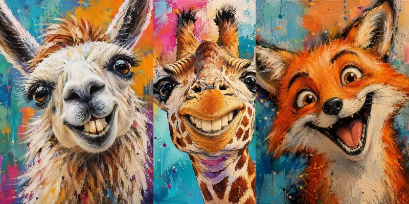 Whimsical Animal Portraits generated by undefined