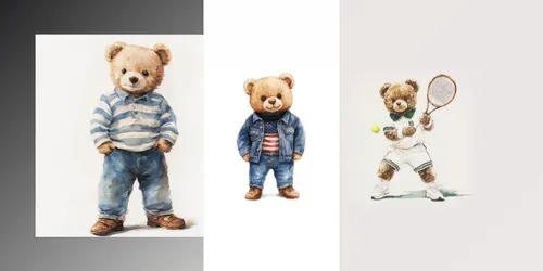 The Polo Bear Mascots Watercolors generated by midjourney