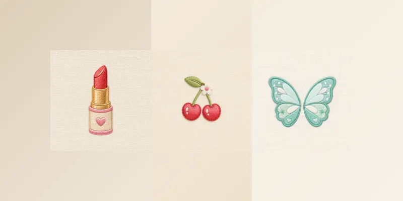 Cute Mini Icon Embroidery Designs generated by undefined