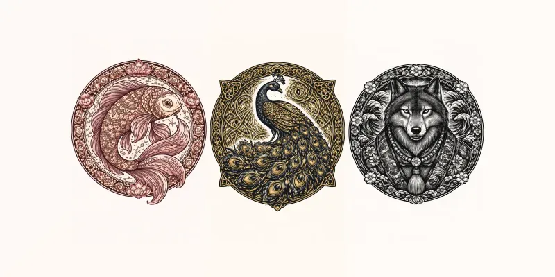 Vintage Ethnic Motif Tshirts generated by undefined