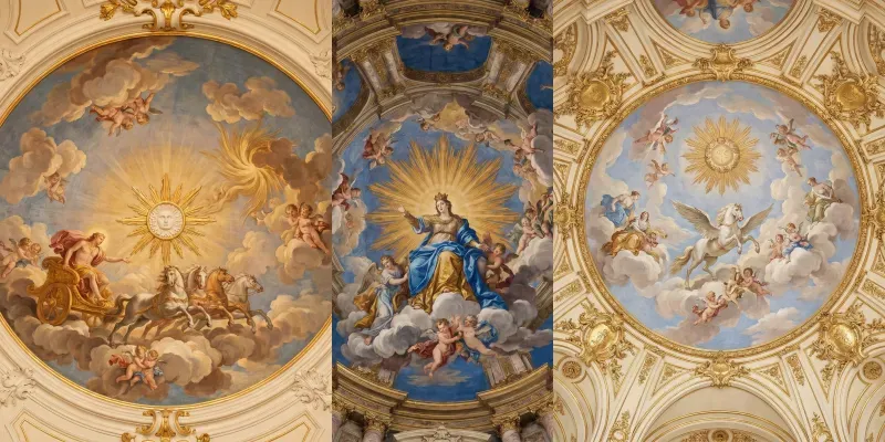 Baroque Ceiling Mural Art Style generated by undefined
