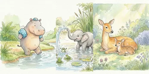 Watercolor Childrens Book Illustrations generated by gemini-image