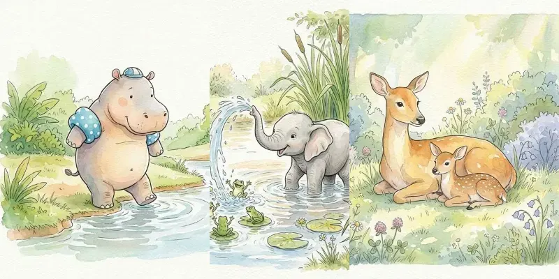 Watercolor Childrens Book Illustrations generated by undefined
