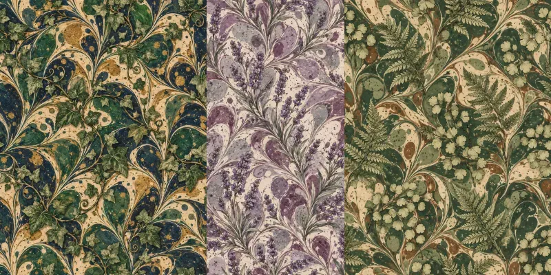 Marbled Botanical Seamless Patterns generated by undefined