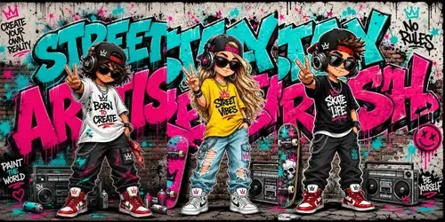 Urban Graffiti Tshirt Designs generated by chatgpt-image