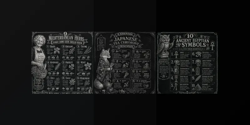 Vintage Chalkboard Infographic Kits generated by undefined