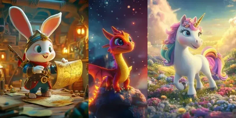 Magical Kids Story Book Covers Midjourne generated by undefined