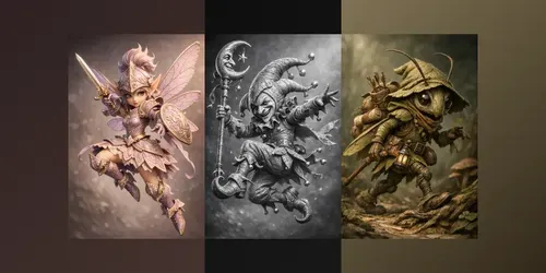 Whimsical Inkto3D Characters generated by chatgpt-image