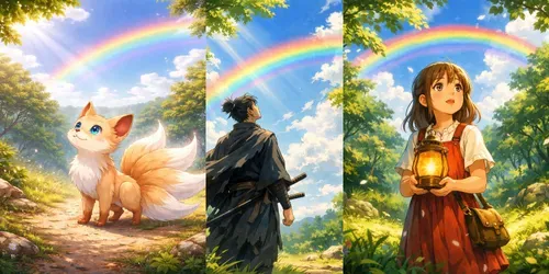 Dreamlike Adventures Under Painted Skies generated by chatgpt-image