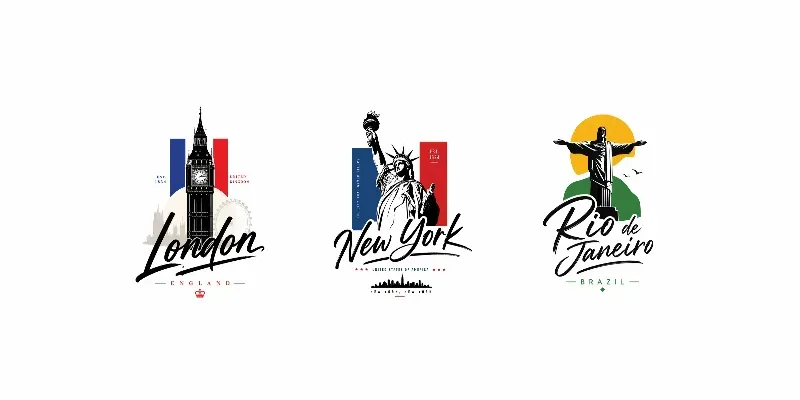 Minimal Travel Typography Logo Packs generated by undefined