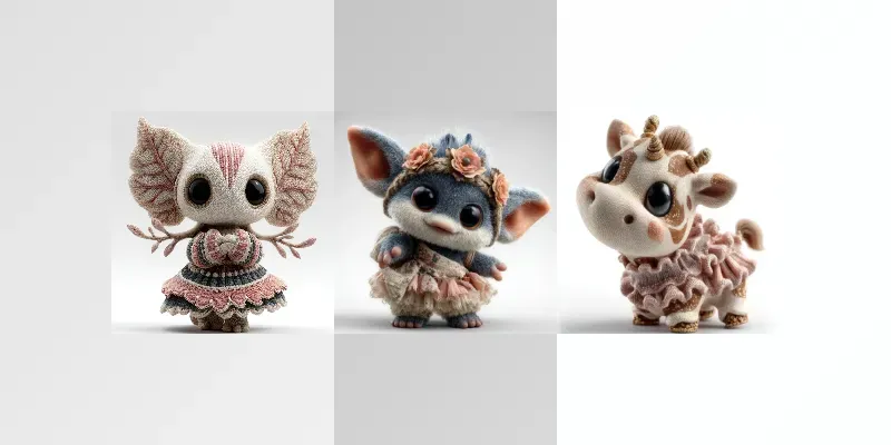 3D Textured Ios Inspired Characters generated by undefined