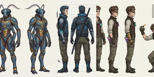 Game Asset Character Consistency Sheets generated by gemini-image