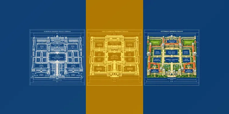 Royal Palace 3D Master Blueprint Plans generated by undefined