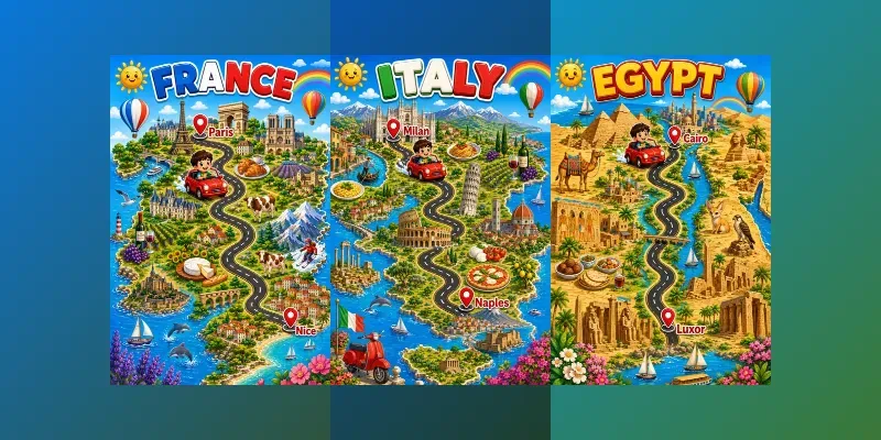 Create Fun Road Trip Maps For Kids generated by undefined