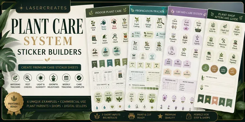 Plant Care System Sticker Builders generated by undefined