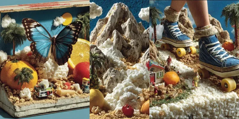 Retro Cereal Diorama Pop Surrealism generated by undefined