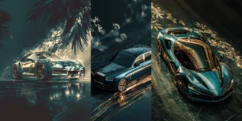 Luxury Car Editorial Product Scenes generated by midjourney