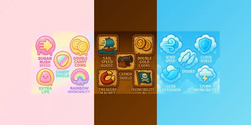 2D Mobile Game Booster Icons generated by undefined