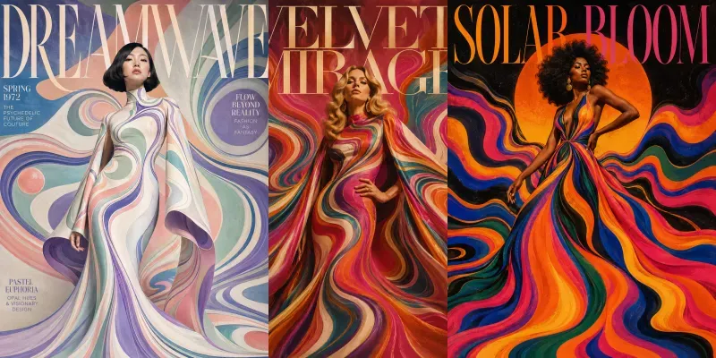 Psychedelic Couture Magazine Covers generated by undefined
