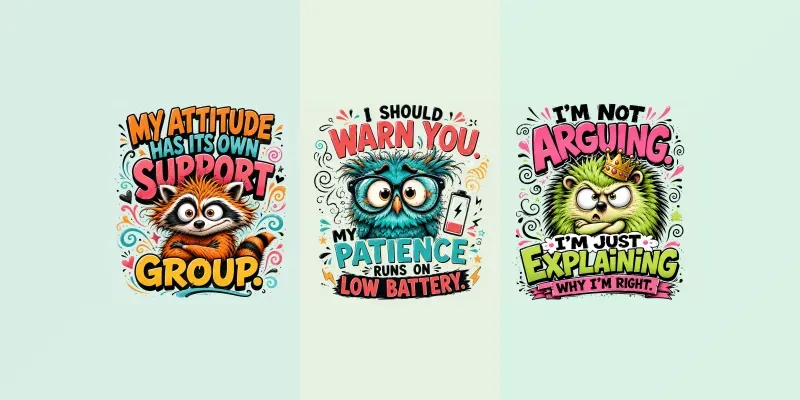 Sarcastic Whimsy Critter Tees generated by undefined