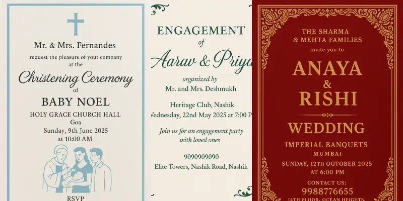 Elegant Event Invite Templates generated by undefined