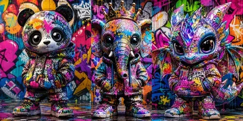 Urban Graffiti Vinyl Creature Master Art generated by chatgpt-image