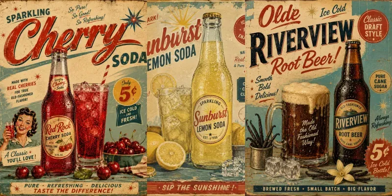 Vintage Soda Poster Collections generated by undefined