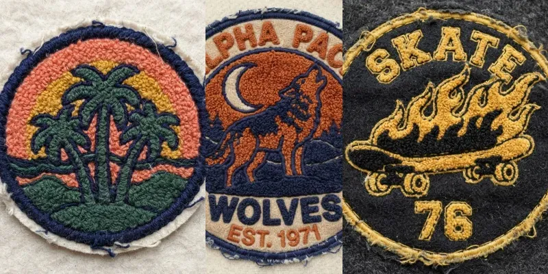 Retro Chenille Patch Style Illustrations generated by undefined