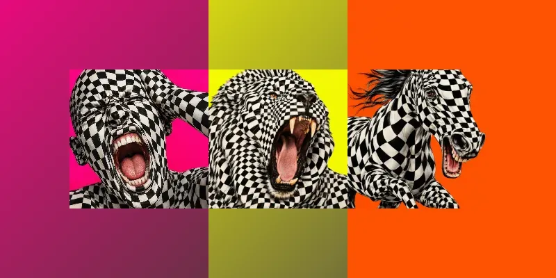 Distorted And Warped Checkerboard Images generated by undefined