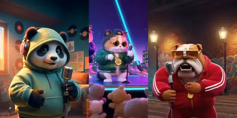 3D Animal Rap Stars generated by undefined