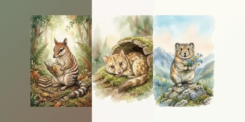 Whimsical Woodland Animal Nursery Art