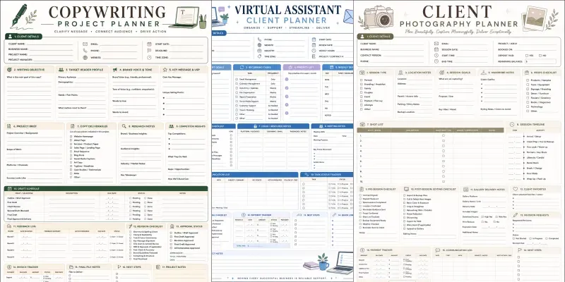 Freelance Client Project Planner Pages generated by undefined